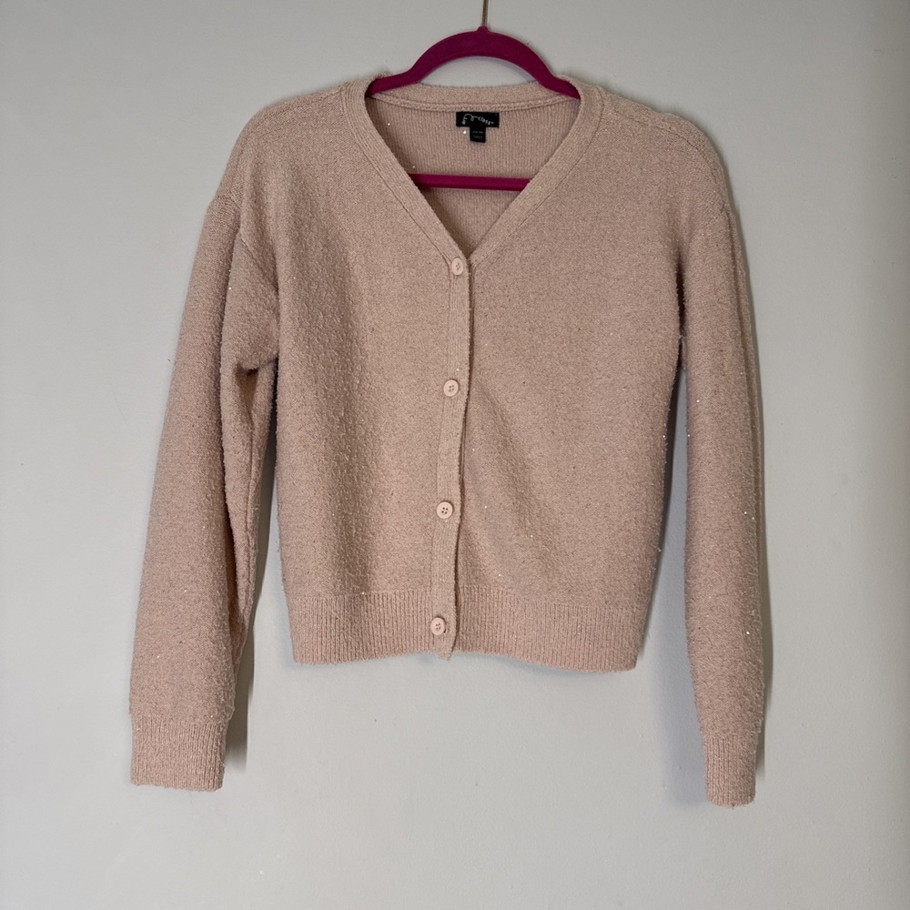 Shimmer‎ Pink Cardigan Girls XXL (16) Warm Trendy Cute